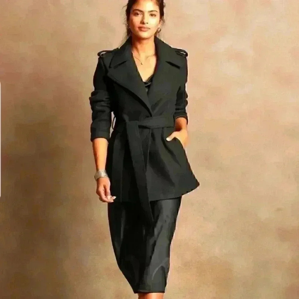 Banana Republic Belted Collar Jacket-Coat